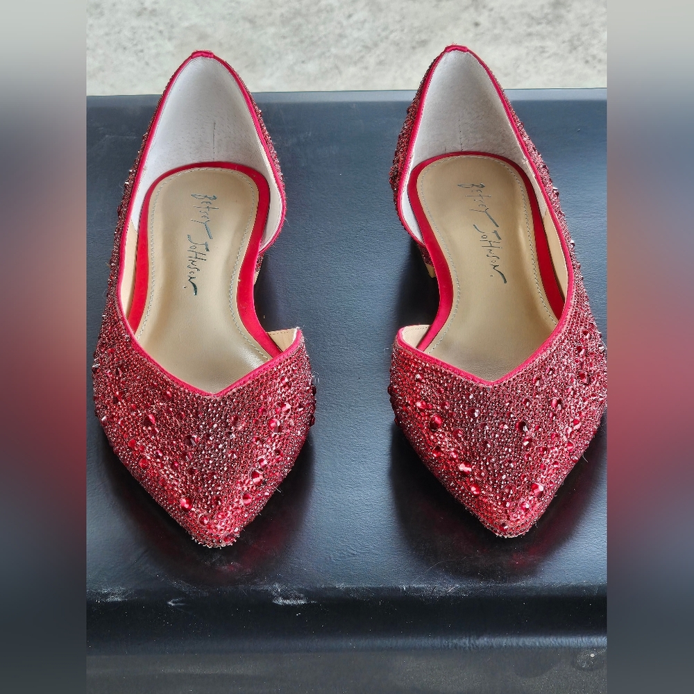 Betsey Johnson rhinestone flats 6